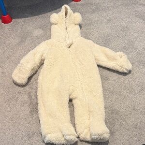 Carter's Cream Fleece Footie